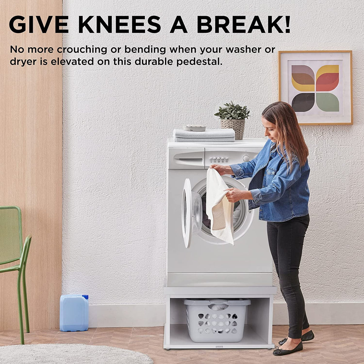 Wooden Laundry Pedestal X23393