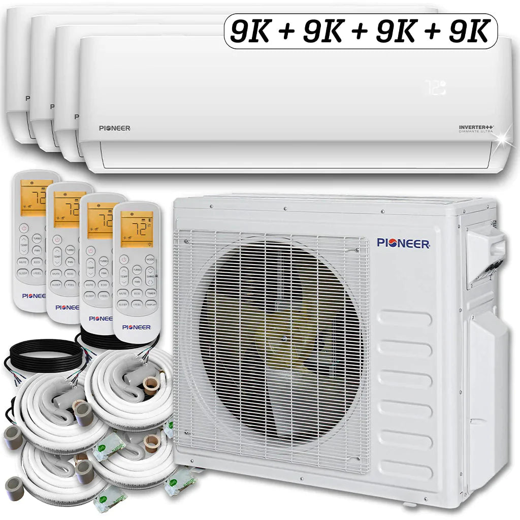 36,000 BTU 4 Zone Ductless Air Conditioner and Heat Pump G34783