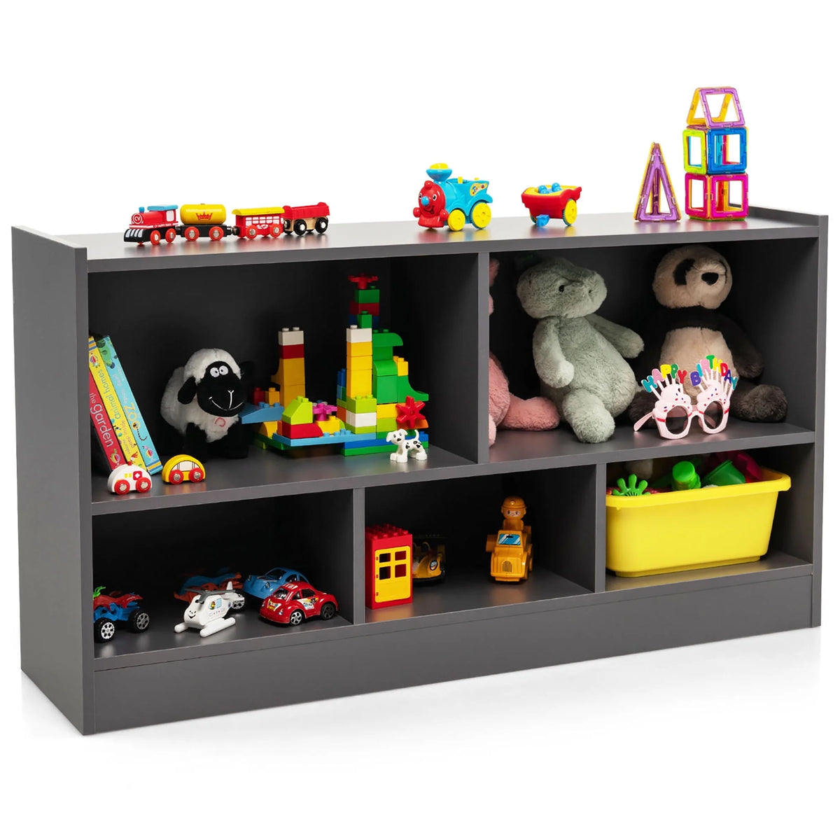 White 5-Cube Wood Bookcase B52760