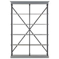 Gray Metal 5-Shelf Etagere Bookcase Y2784