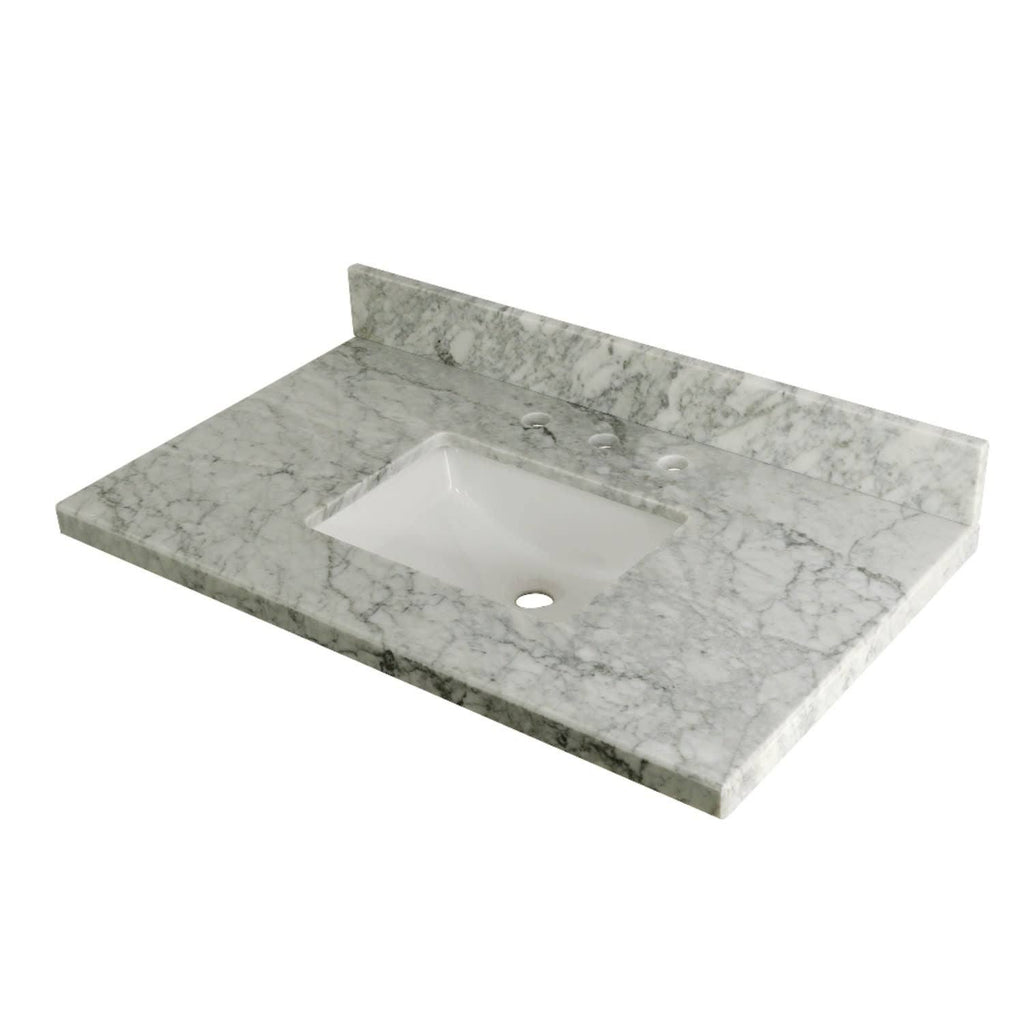 36x22 Marble Vanity Top with Carrara Marble X9571