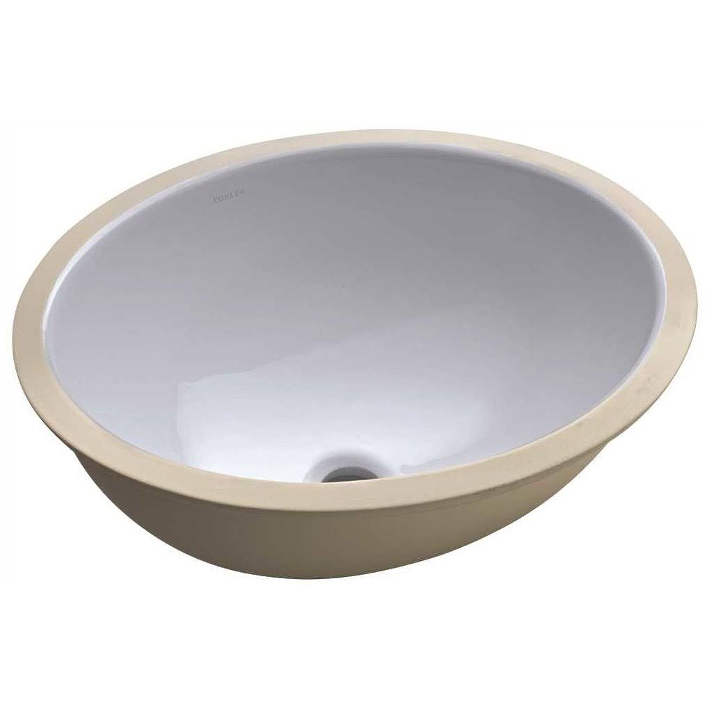 Undermount Bathroom Sink with Overflow, 19-1/4 in. x 16-1/4 in., White W634