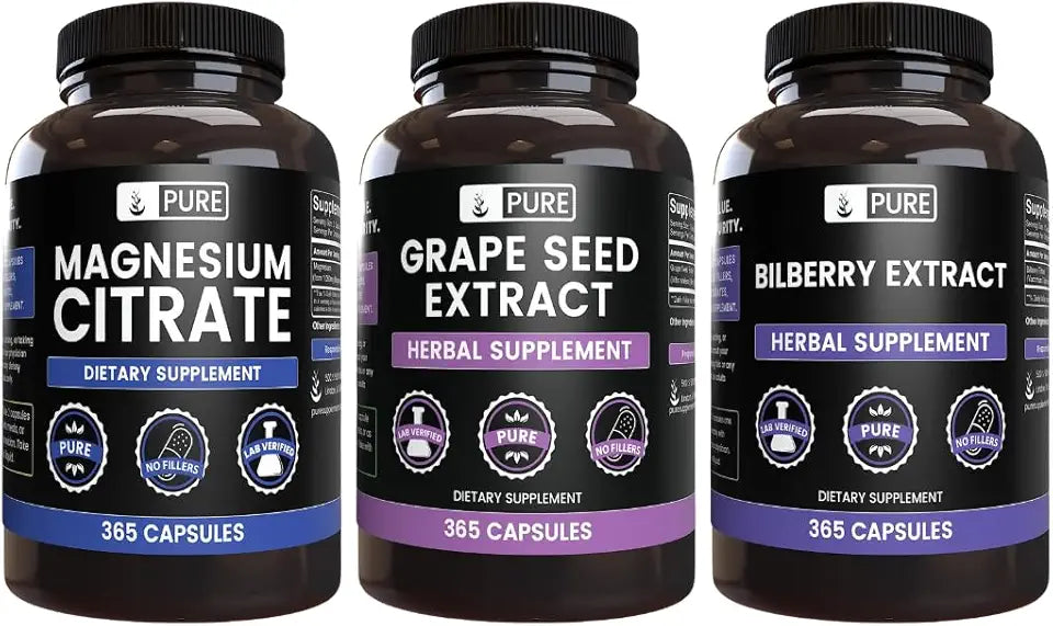 Grape Seed, Bilberry, & Magnesium Citrate Capsule Bundle H95344