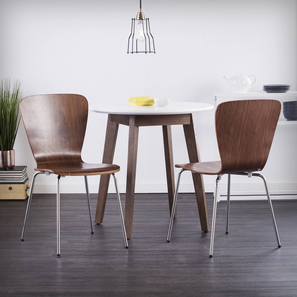 Bentwood Dining Chairs (Set of 2) - Walnut, Brown J467
