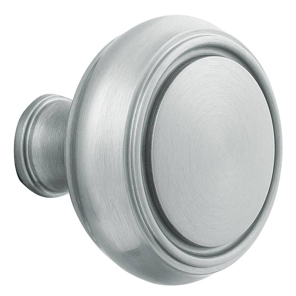 Pair of Estate Knobs Without Rosettes Satin Chrome L974
