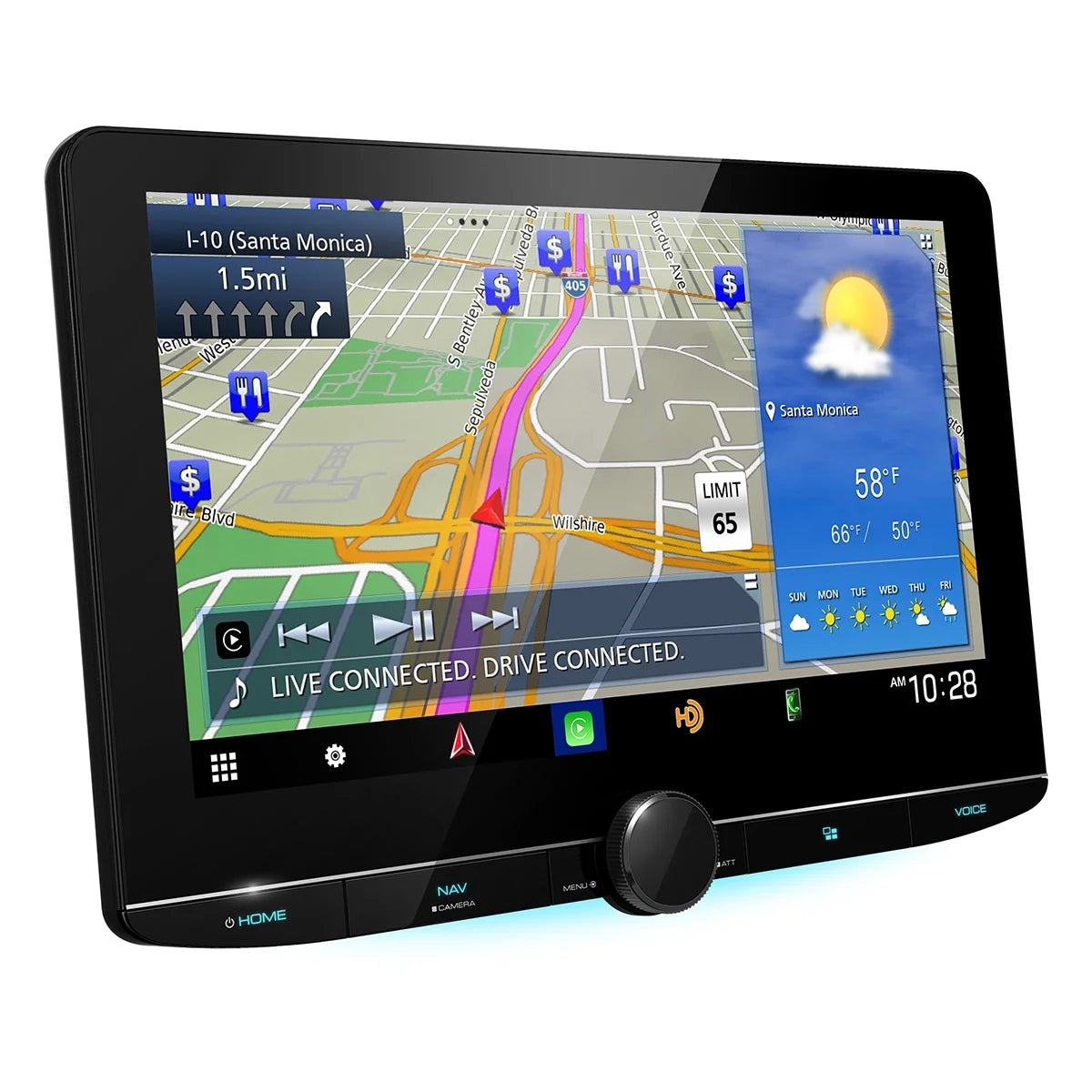 10.1" High Definition Navigation Car Stereo Receiver with Capacitive Touch Panel H5167
