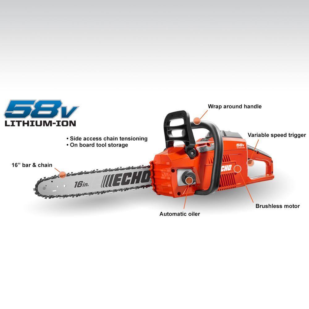16 in Cordless Chainsaw with Battery and Charger P334290