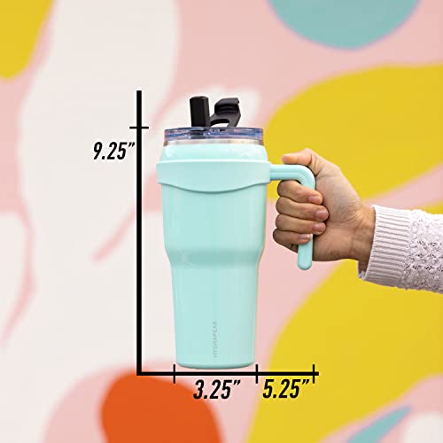 40oz Stainless Steel Double Wall Vacuum Insulated Tumbler With Handle And 2 in 1 Straw Lid H756415