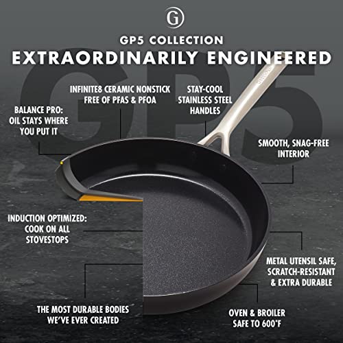 Black 10" Healthy Ceramic Nonstick Frying Pan S220664
