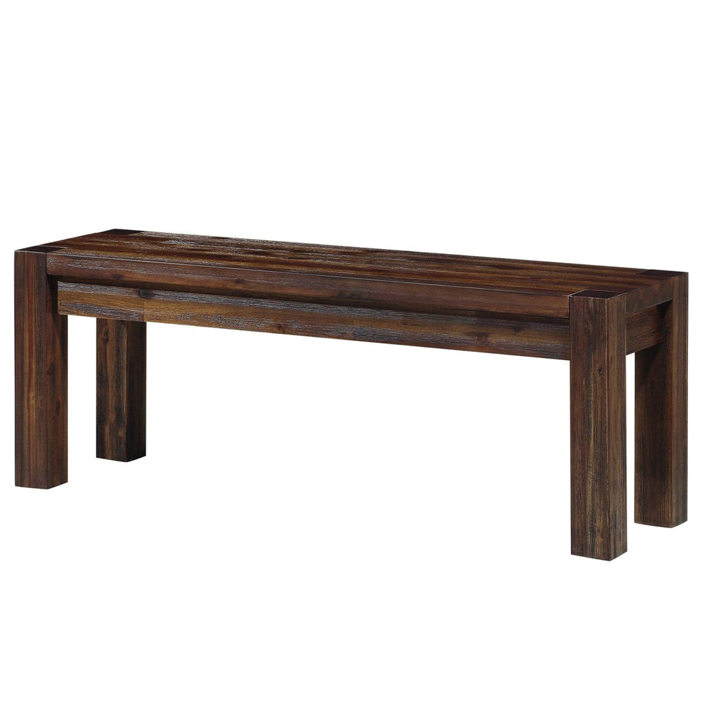 Brown Acacia Wood Bench K422
