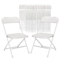 White Plastic Folding Chair with Steel Frame P11489