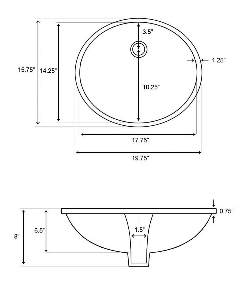 19.75 in. Oval Undermount Sink Set in Biscuit G70572