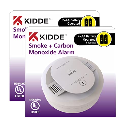 AA Battery Powered Smoke & Carbon Monoxide Detector, 2 Pack L72627