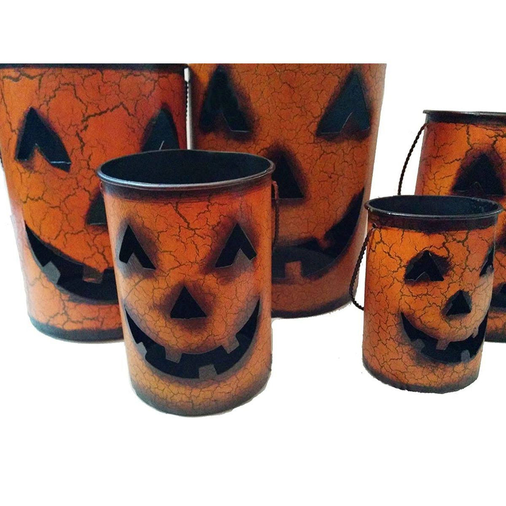 Set of 5 Nesting Pumpkin Halloween Container Baskets P4473