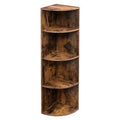 4 Tier Wooden Corner Bookcase L76439