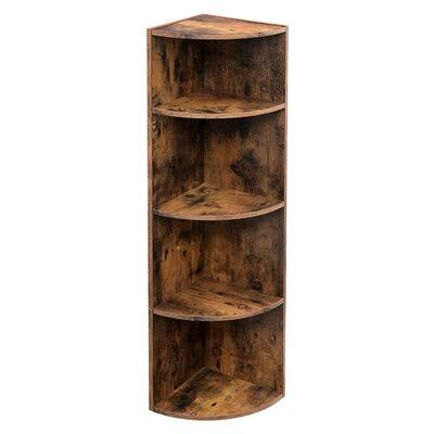 4 Tier Wooden Corner Bookcase L76439
