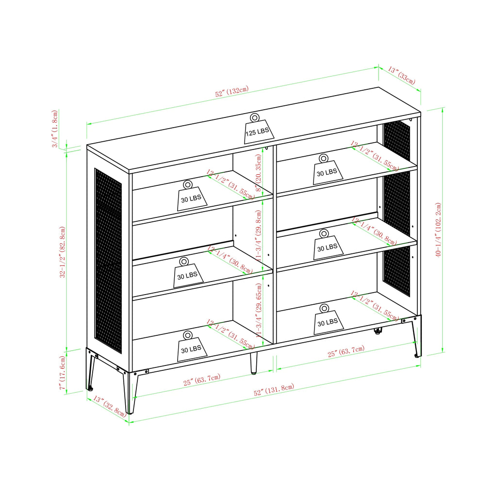 6-Shelf Reclaimed Bookcase R4489