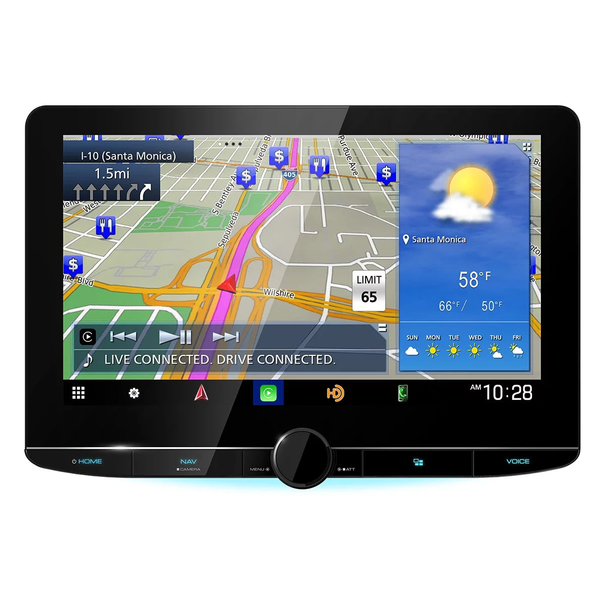 10.1" High Definition Navigation Car Stereo Receiver with Capacitive Touch Panel H5167