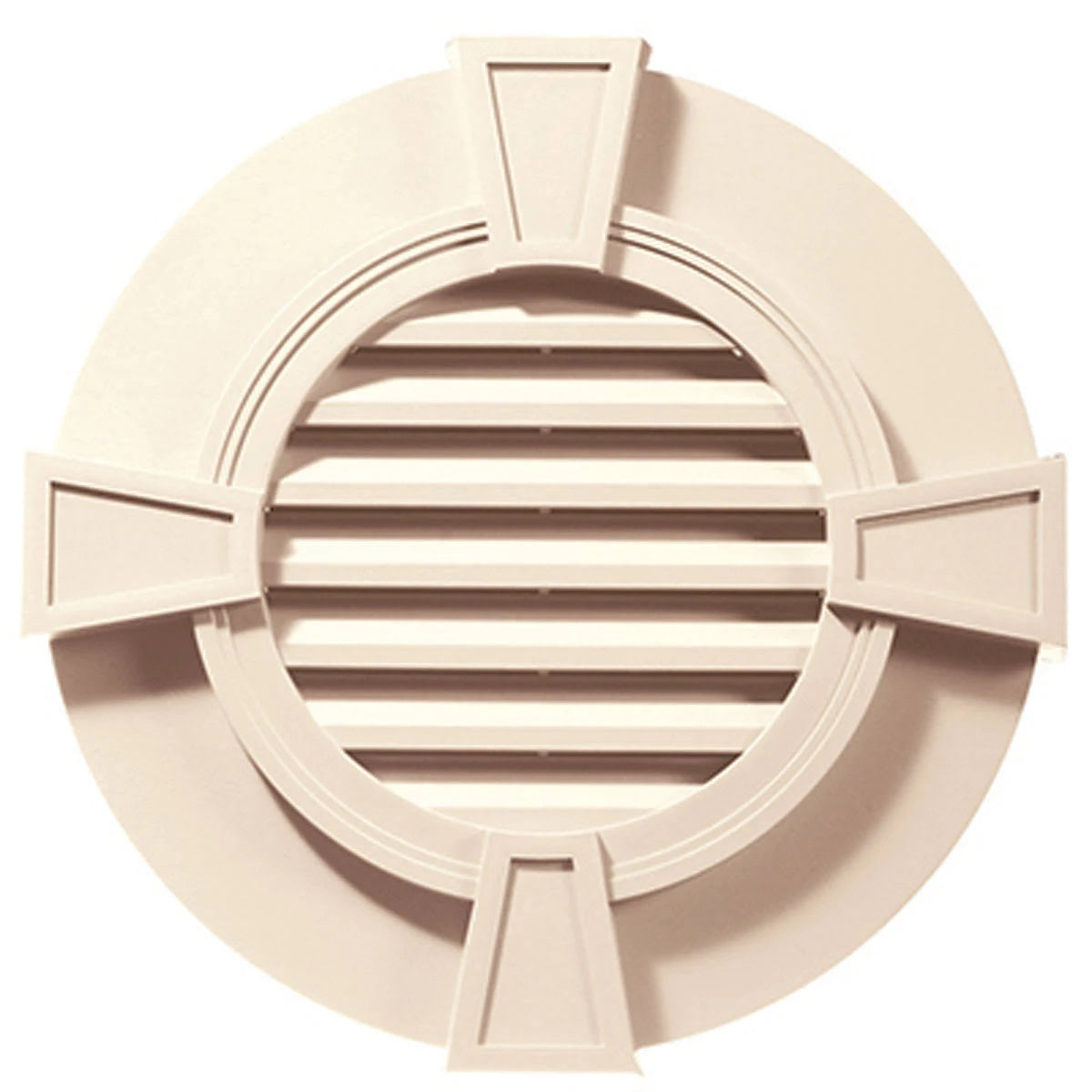 Round Gable Vent Louver with Keystones H689