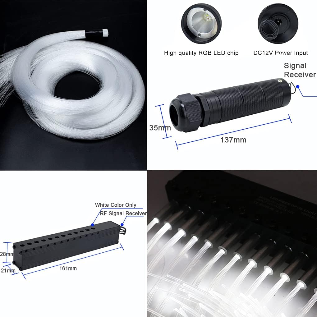 Bluetooth RGBW LED Fiber Optic Shooting Star Ceiling Light Kit H203993