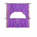 Lavender Semi Sheer Cafe Tier and Valance 43 x 37 Inches Q889064