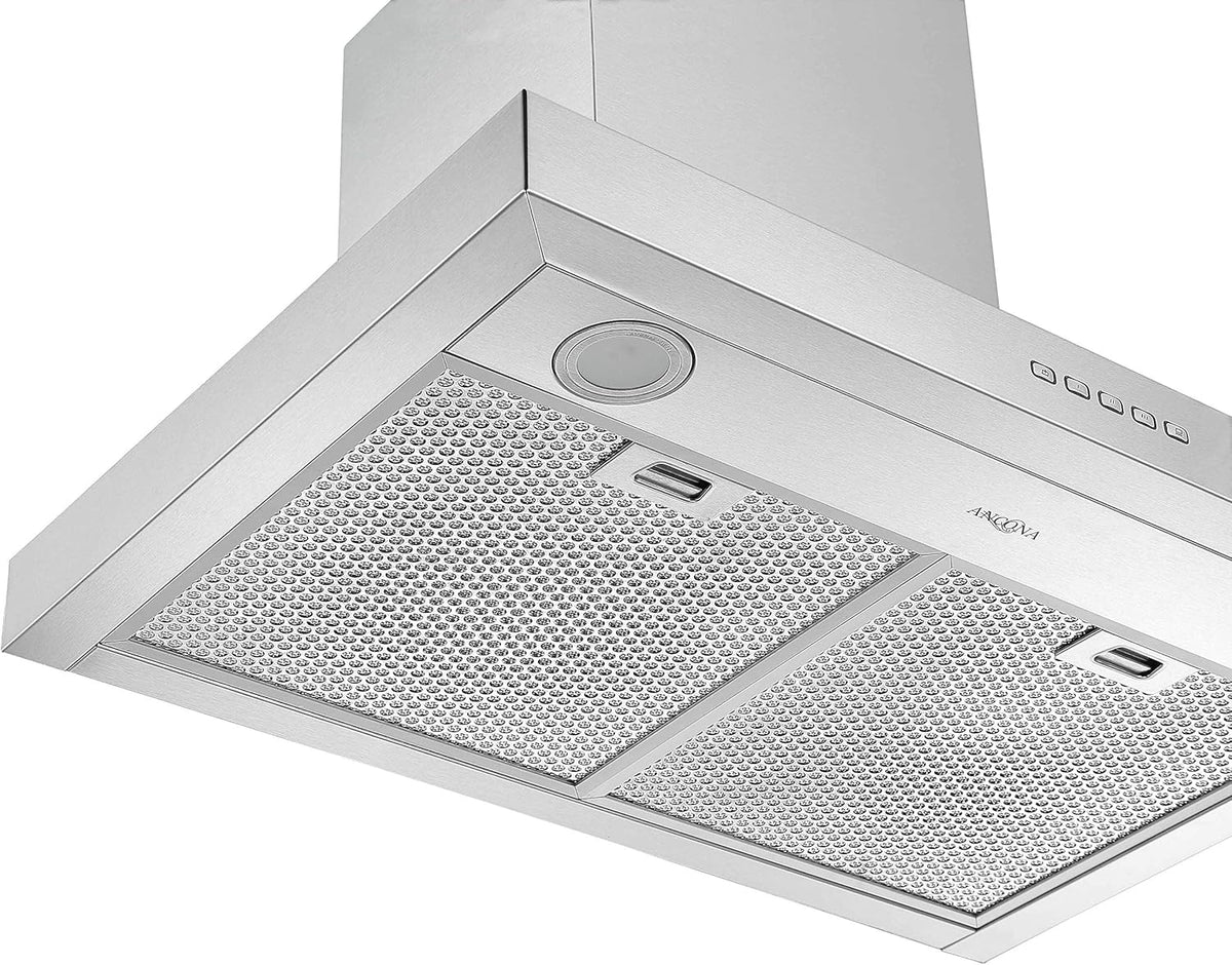 30” 600 CFM Wall-Mounted Convertible Rectangular Range Hood with LED Lights Stainless Steel Z3512