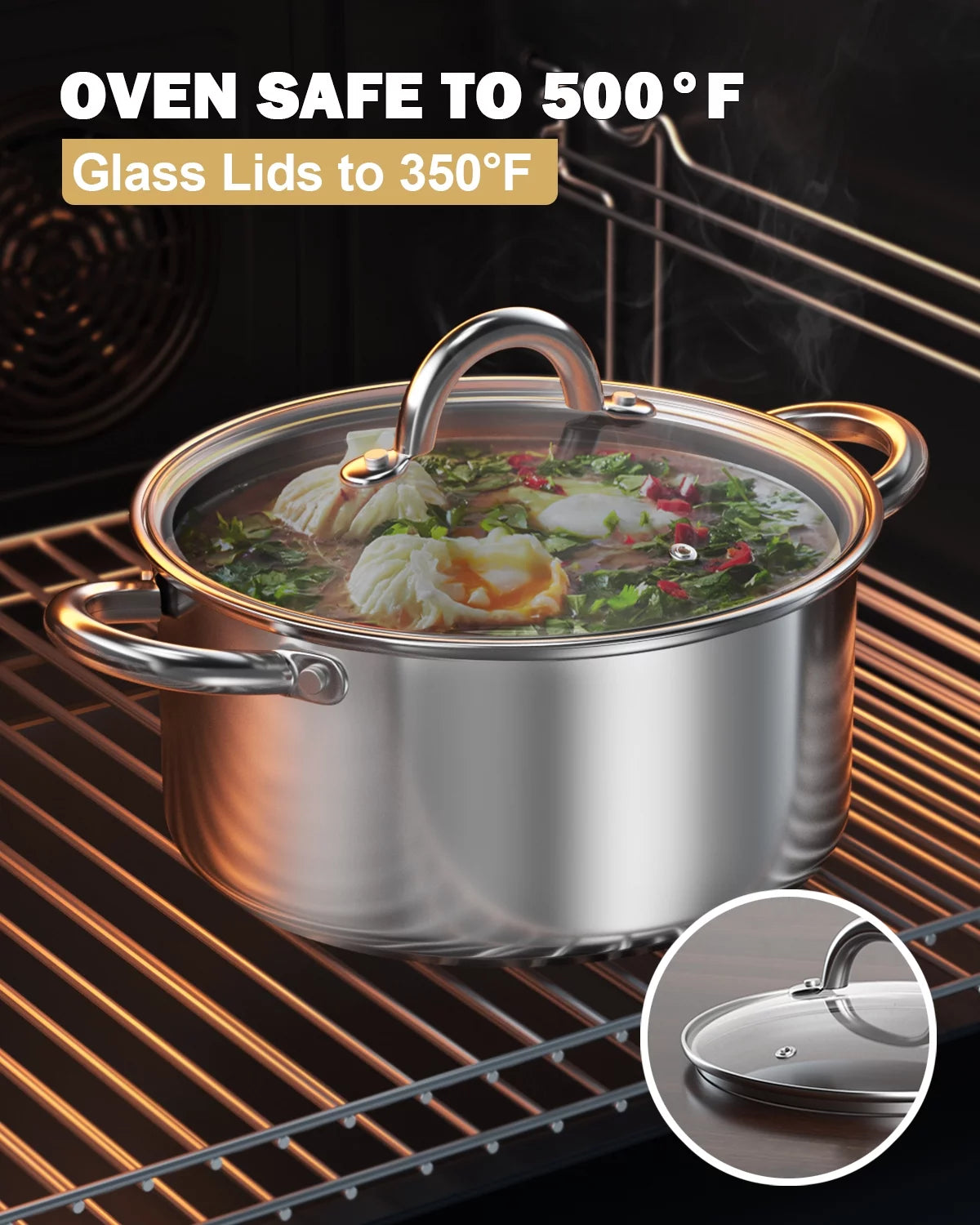 12-Quart Stainless Steel Stockpot with Lid G87970