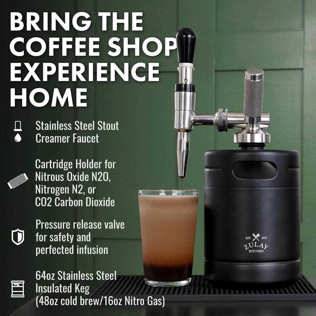 1 Gallon Cold Brew Coffee Maker with Thick Glass, Stainless Steel Mesh Filter and Spigot V375127