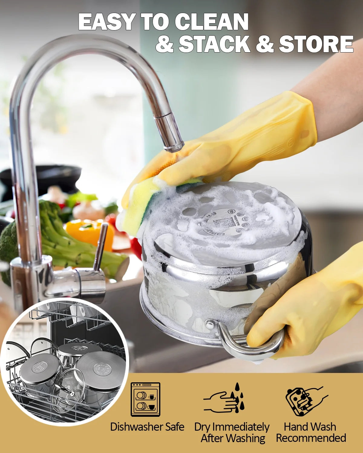 12-Quart Stainless Steel Stockpot with Lid G87970