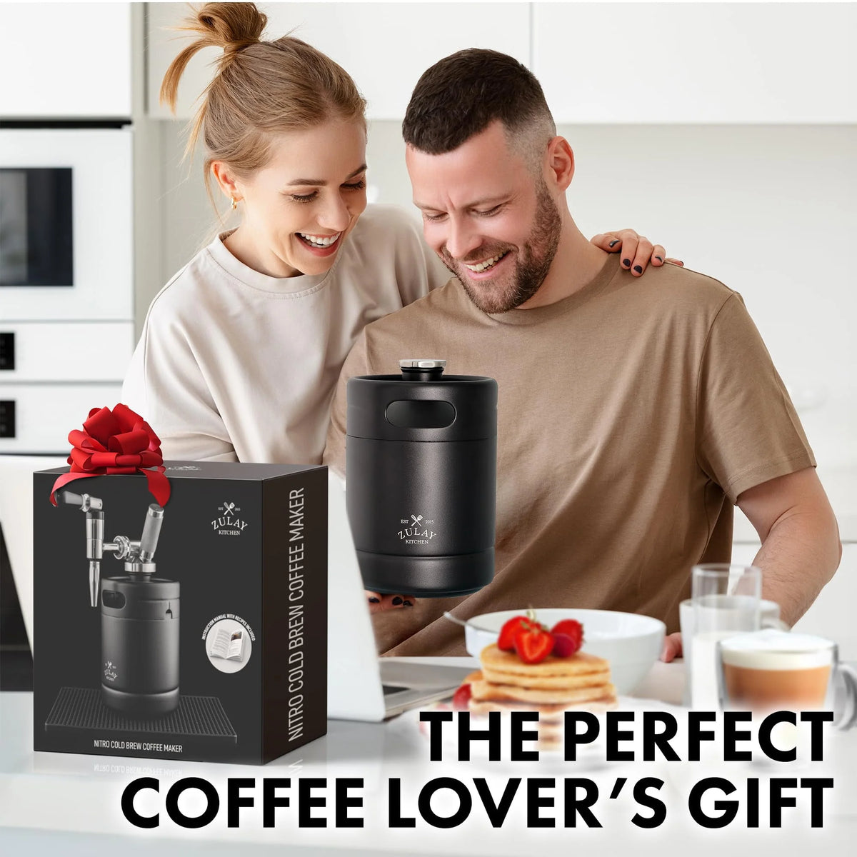 1 Gallon Cold Brew Coffee Maker with Thick Glass, Stainless Steel Mesh Filter and Spigot V375127