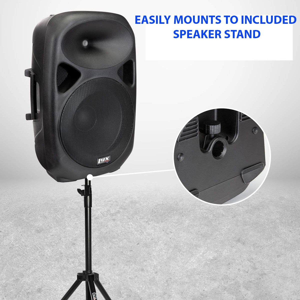 15 Portable PA Speaker System with Tripod Stand R4876