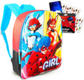 15" Miraculous Ladybug School Bag with Stickers W984