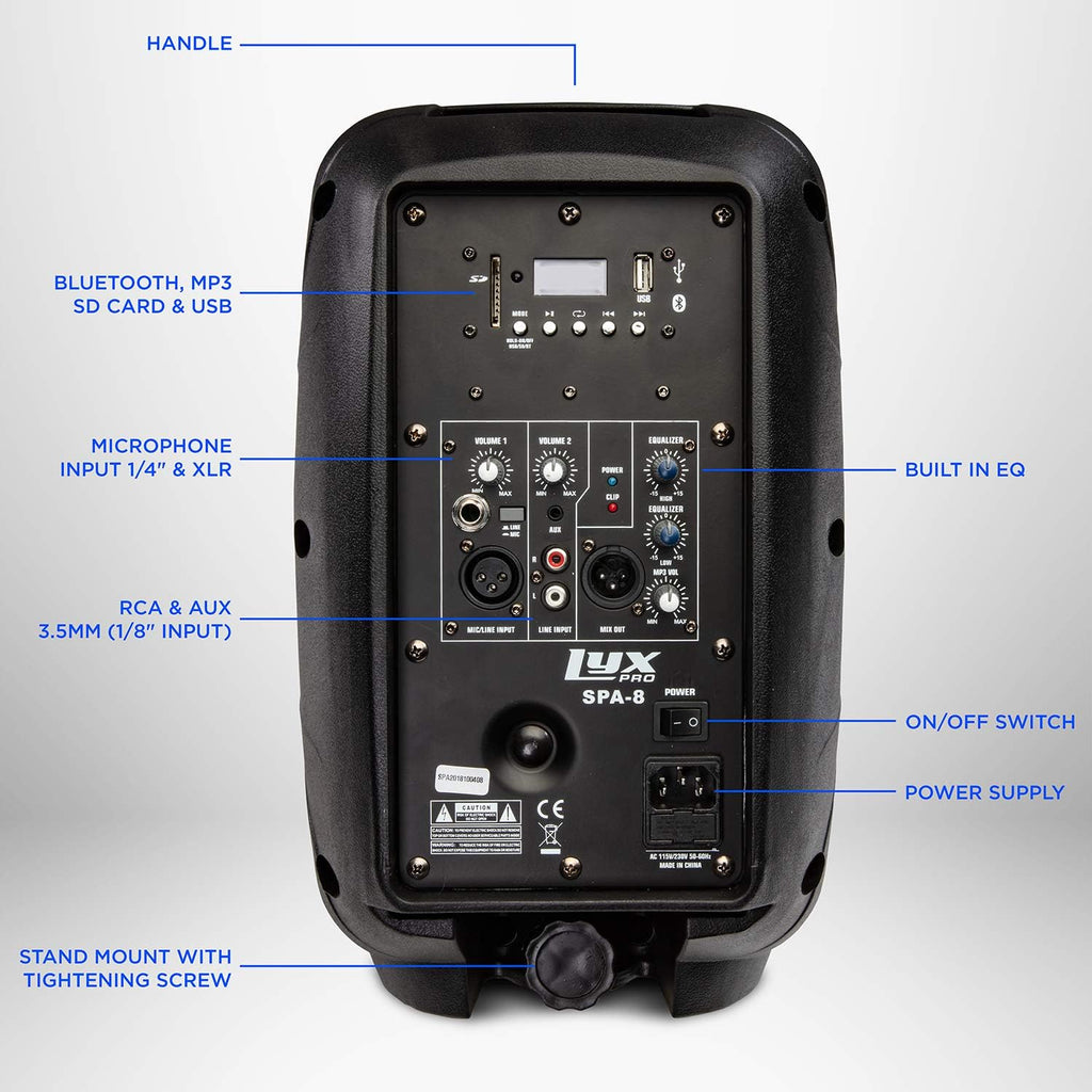 15 Portable PA Speaker System with Tripod Stand R4876