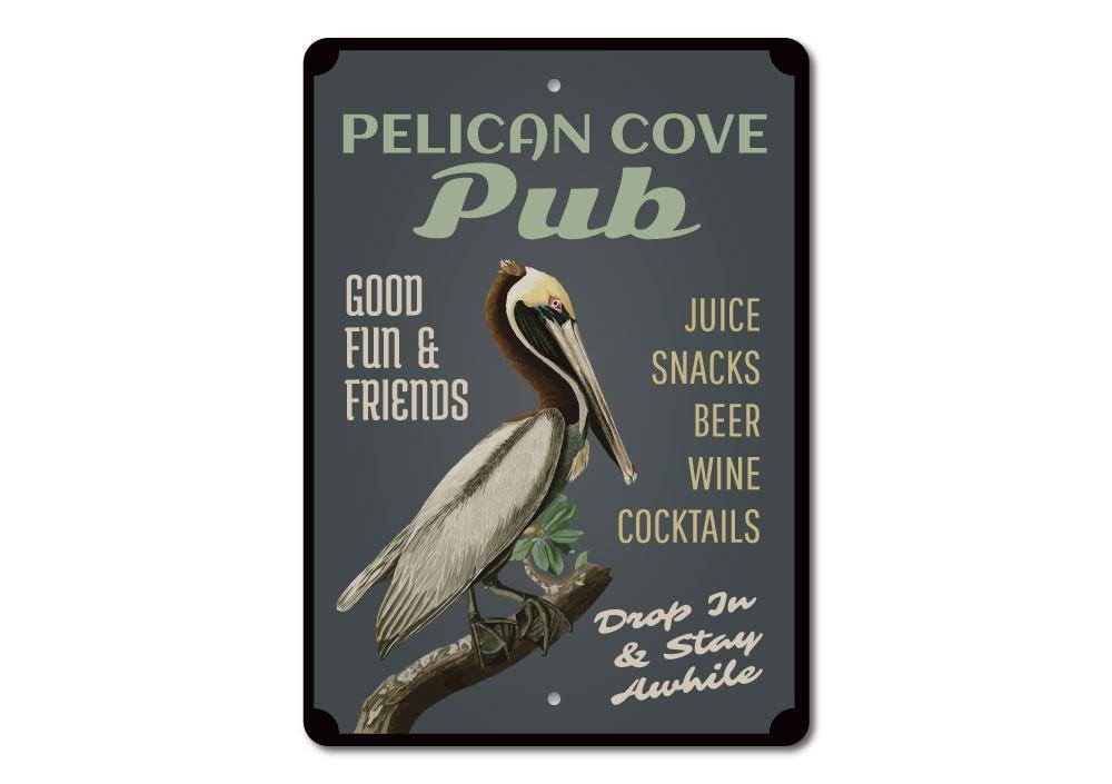 Decorative Pelican Wall Accent Sign I20854