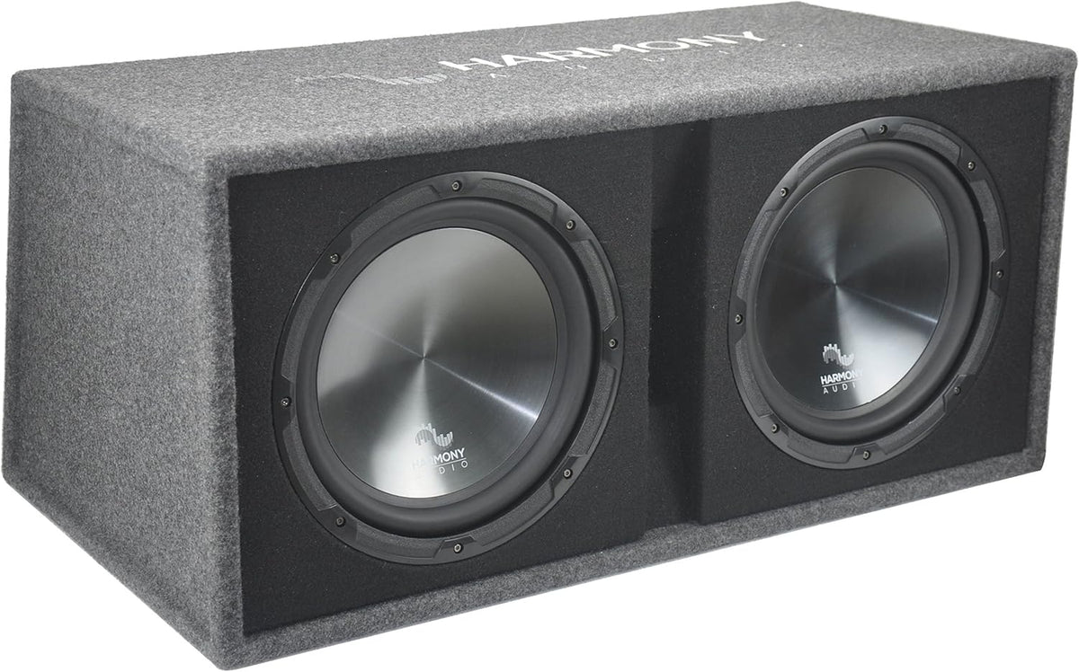 Dual 12 Vented 1200W Sub Box with Amplifier and Amp Kit Q8167