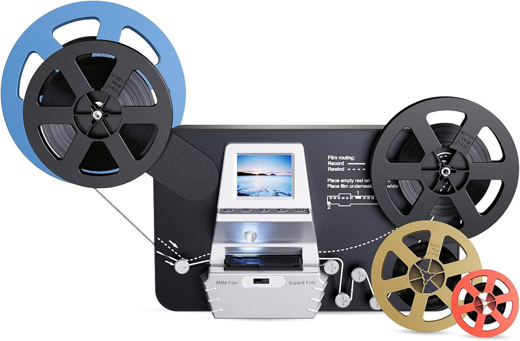 8mm & Super 8 Reels to Digital Film Scanner Converter with 2.4 Screen L22707