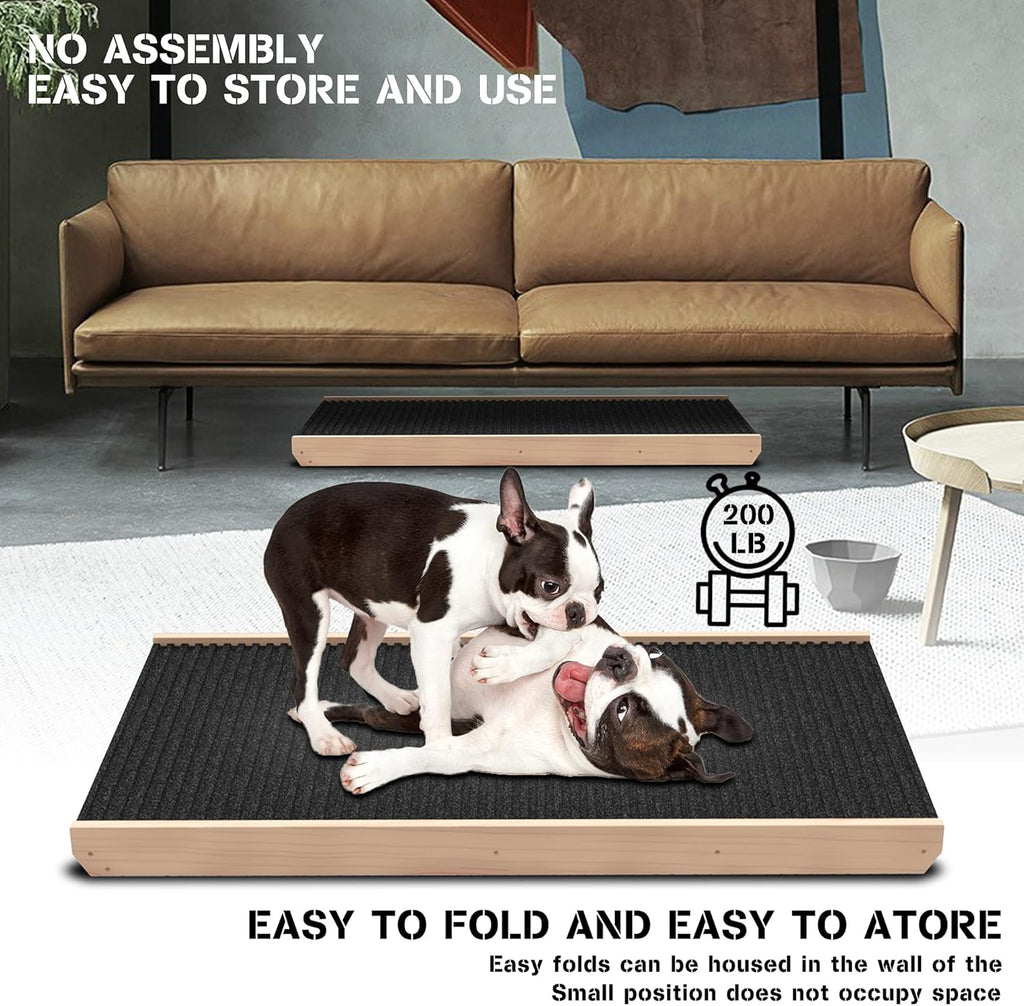 Adjustable Folding Pet Ramp with Non Slip Carpet Surface B56077