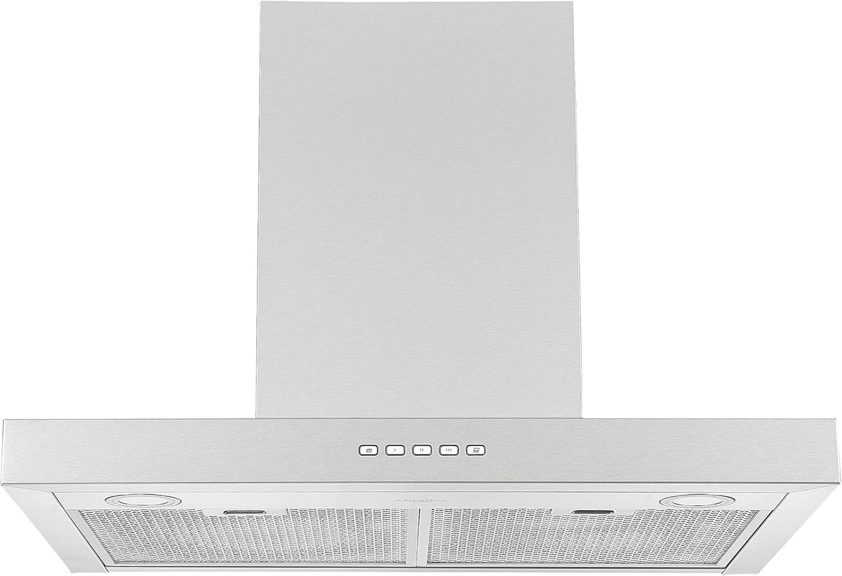 30” 600 CFM Wall-Mounted Convertible Rectangular Range Hood with LED Lights Stainless Steel Z3512