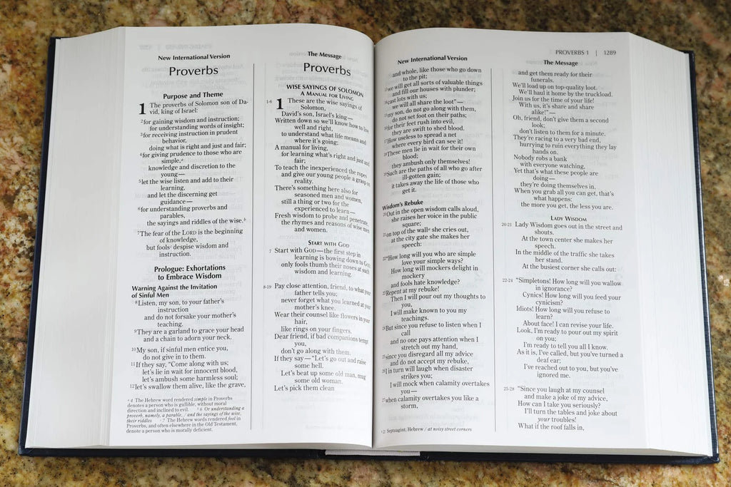 Large Print Side-By-Side Bible NIV/MS Hardcover C477582