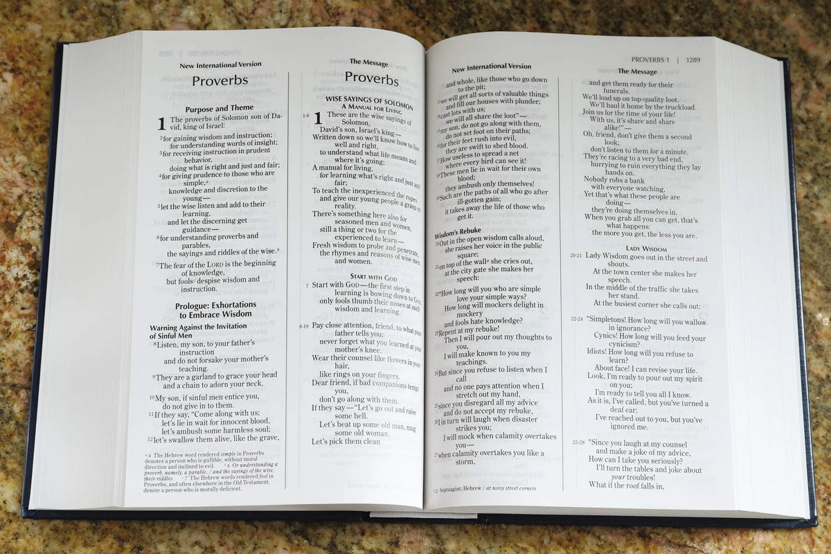 Large Print Side-By-Side Bible NIV/MS Hardcover C477582