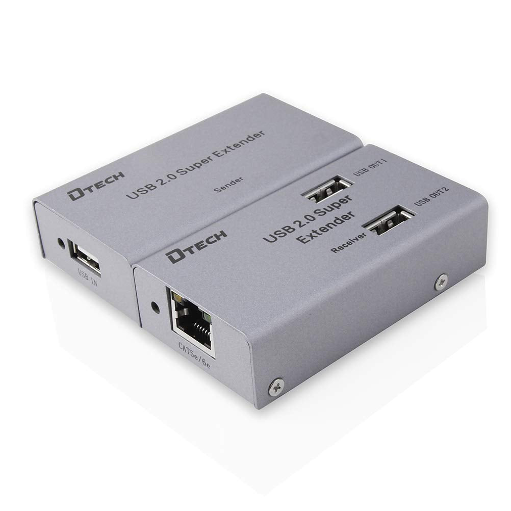 50m Multiport USB Extender Over Ethernet Cat5 Cat6 Cable with 4 USB Expansion Port Data Hub Power Adapter P969