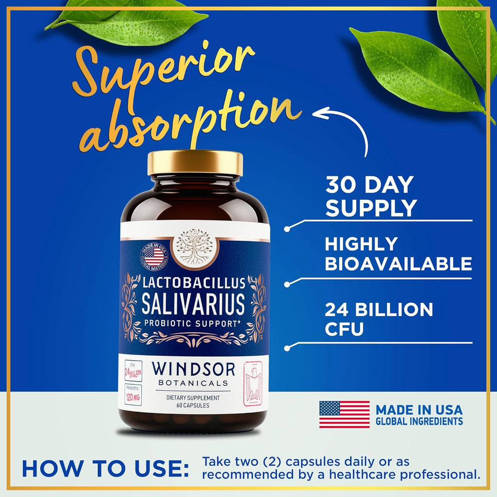L Salivarius Probiotic Capsules, 24bn CFU, 60 Caps B803600