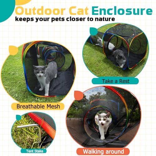 Outdoor Cat Enclosures Playground with Storage Bag A168911