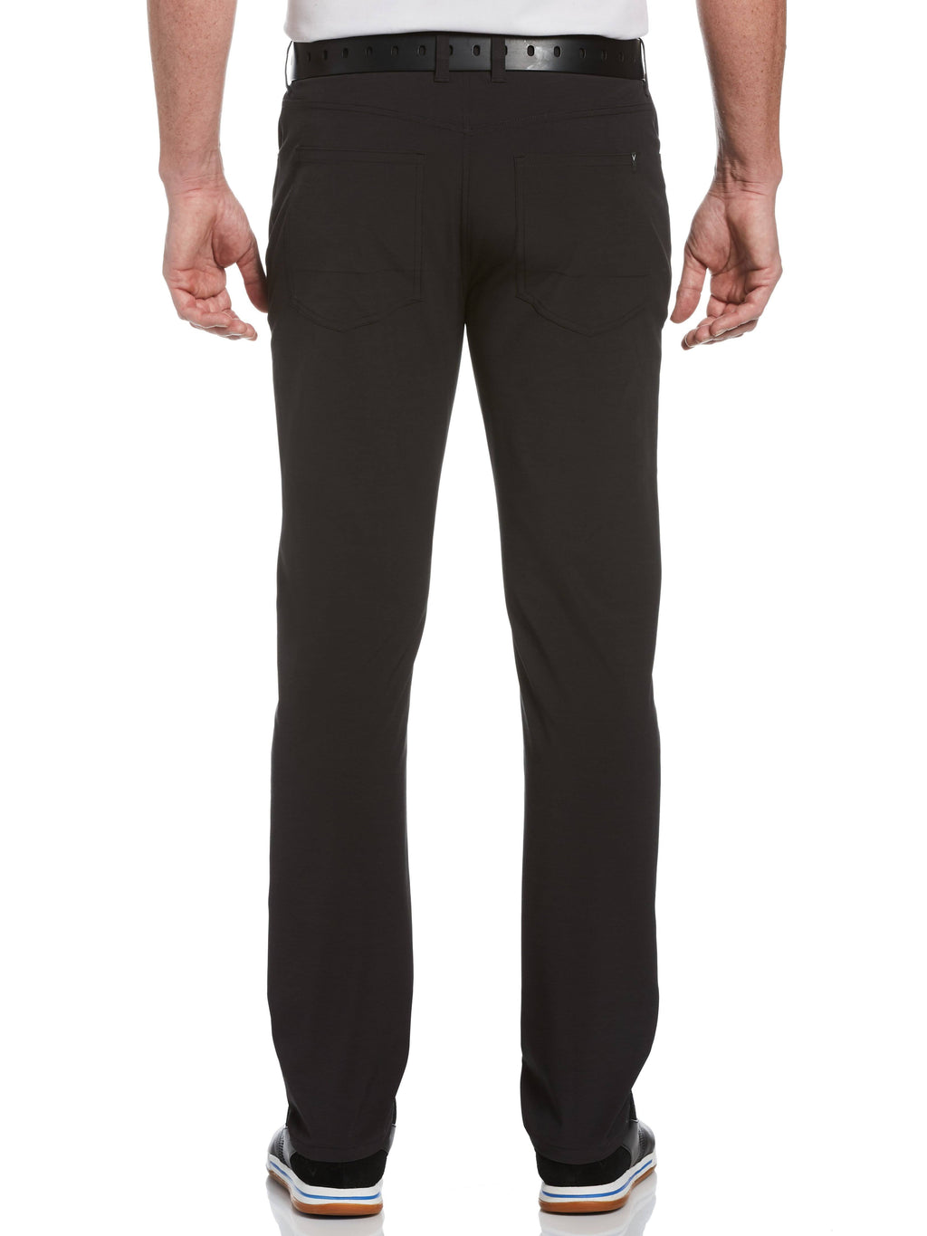 Black Heather Cotton Polyester Elastane 5-Pocket Pant G7123