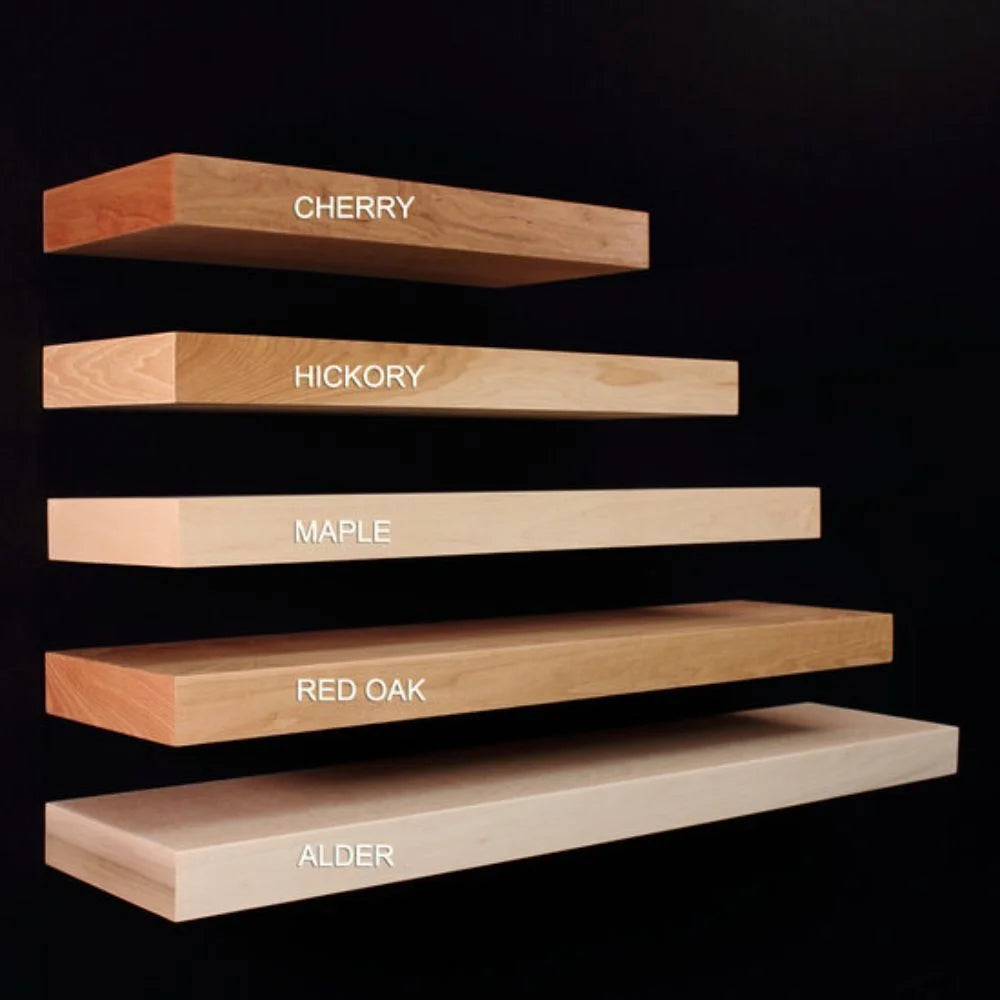 Floating Shelf, 36"L x 10"D x 2.5"T, Solid Wood and Wood Veneer M605
