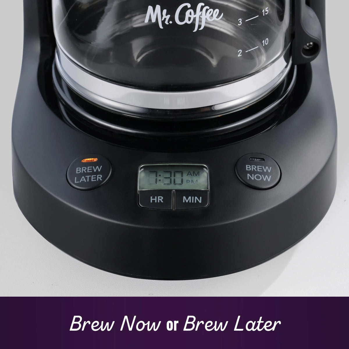 5-Cup Programmable Coffee Maker, 25 oz. Mini Brew, Black F1187