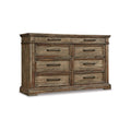 Rustic Brown Wood 8 Drawer Dresser H983