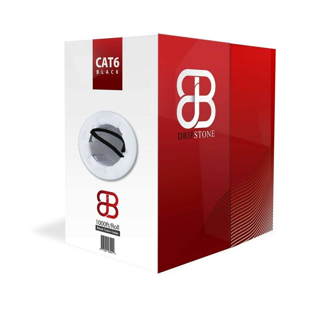 Black Cat6 UTP 1000ft Solid Cable V35272
