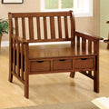Mission-Style Bench with 3 Drawers D245744