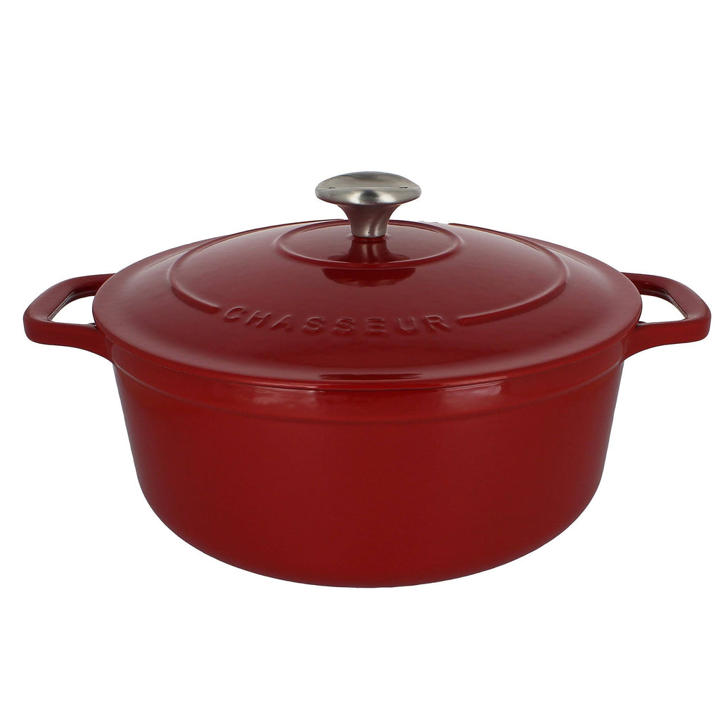 5.5-Quart Red Enameled Cast Iron Round Dutch Oven Z4846